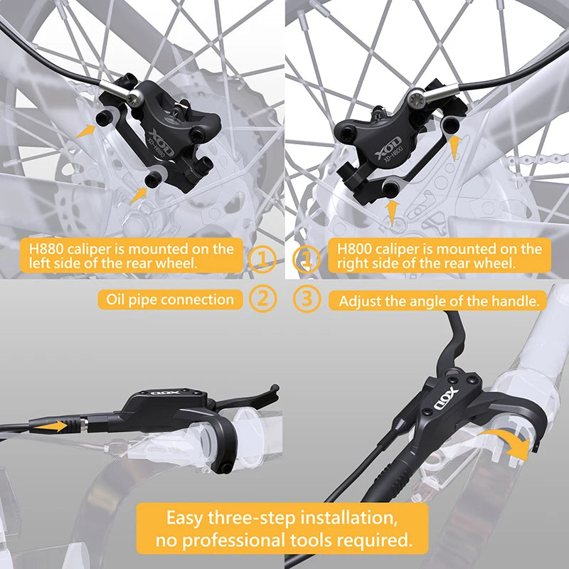 XOD H800/H880 Electric Scooter Hydraulic Disc Brake for KUKirin G2 MAX G2 Master  Multiple Models Electric Scooter Brake