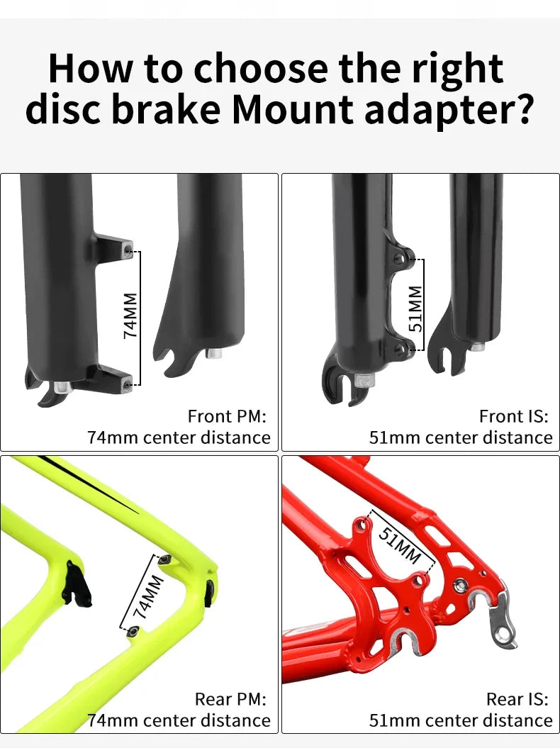 1/2Pcs Bicycle Disc Brake Caliper Mount Adapter MTB Disc Brake Converter IS PM 140 160 180 203mm Bike Disc Brake Rotor Adapter