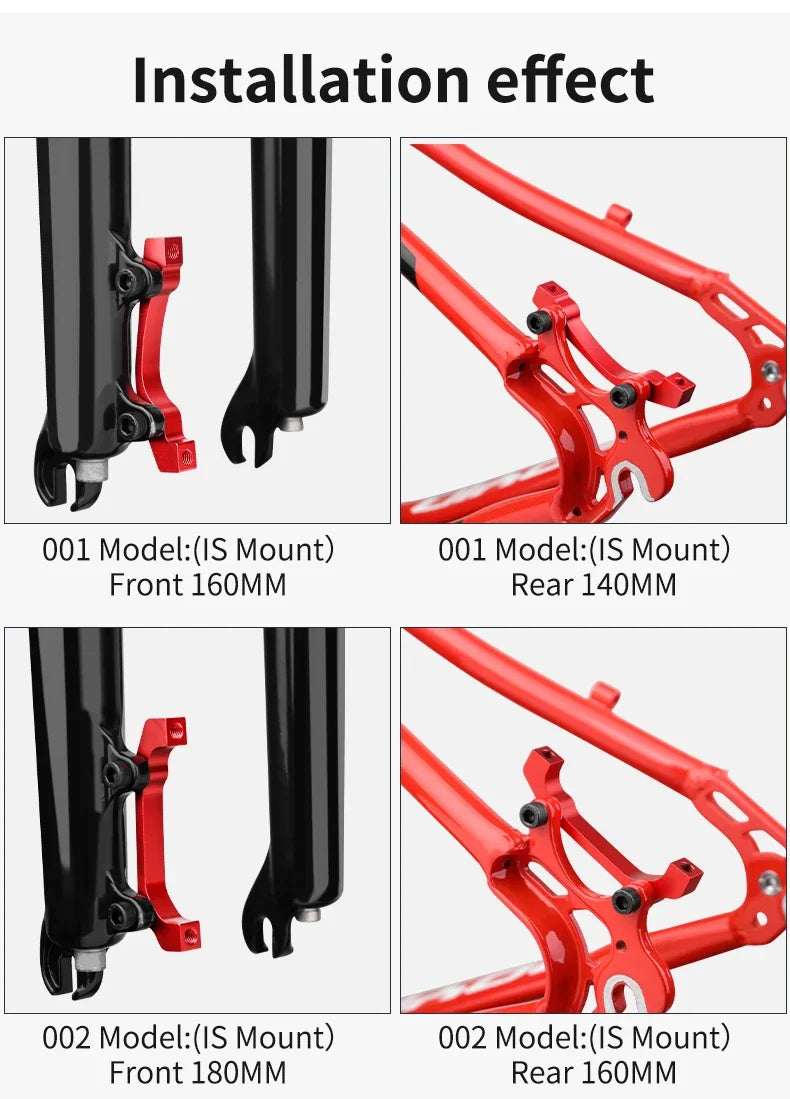 1/2Pcs Bicycle Disc Brake Caliper Mount Adapter MTB Disc Brake Converter IS PM 140 160 180 203mm Bike Disc Brake Rotor Adapter