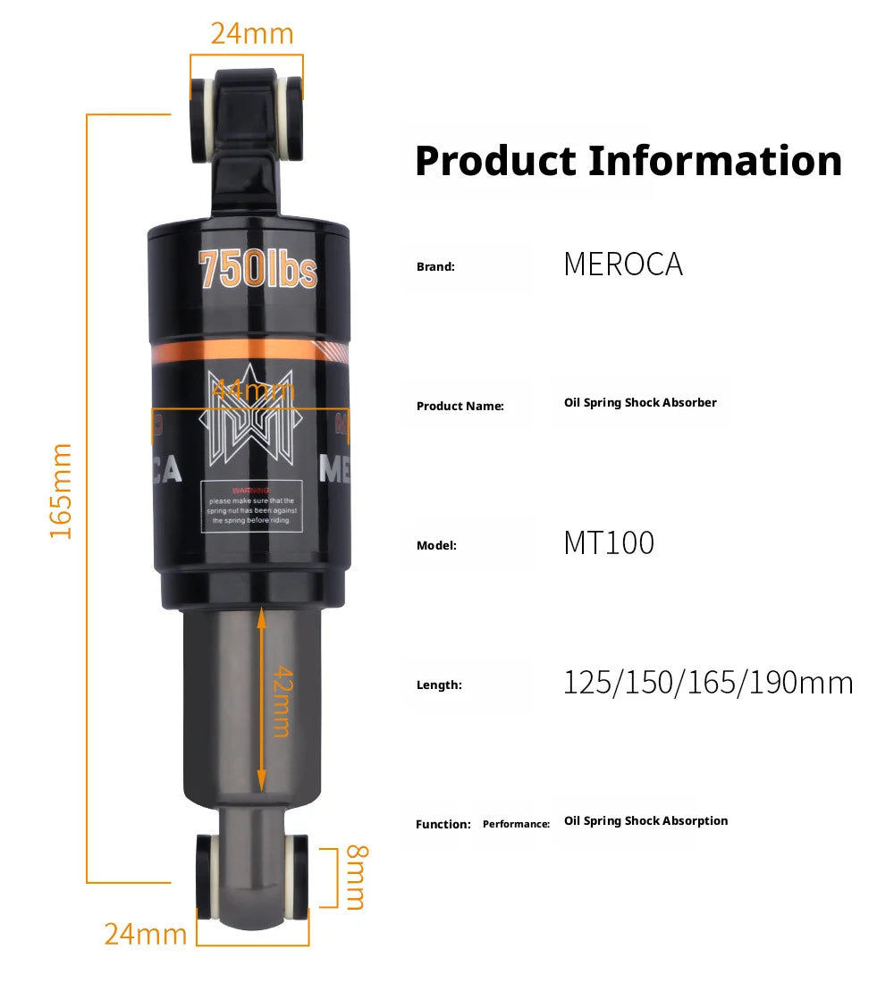 Meroca 125-190 mm 750-1000 lbs Federung
