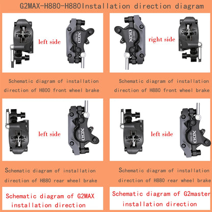 XOD H800/H880 Electric Scooter Hydraulic Disc Brake for KUKirin G2 MAX G2 Master  Multiple Models Electric Scooter Brake