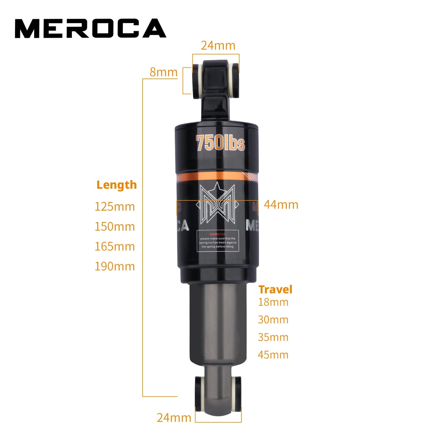Meroca 125-190 mm 750-1000 lbs Federung